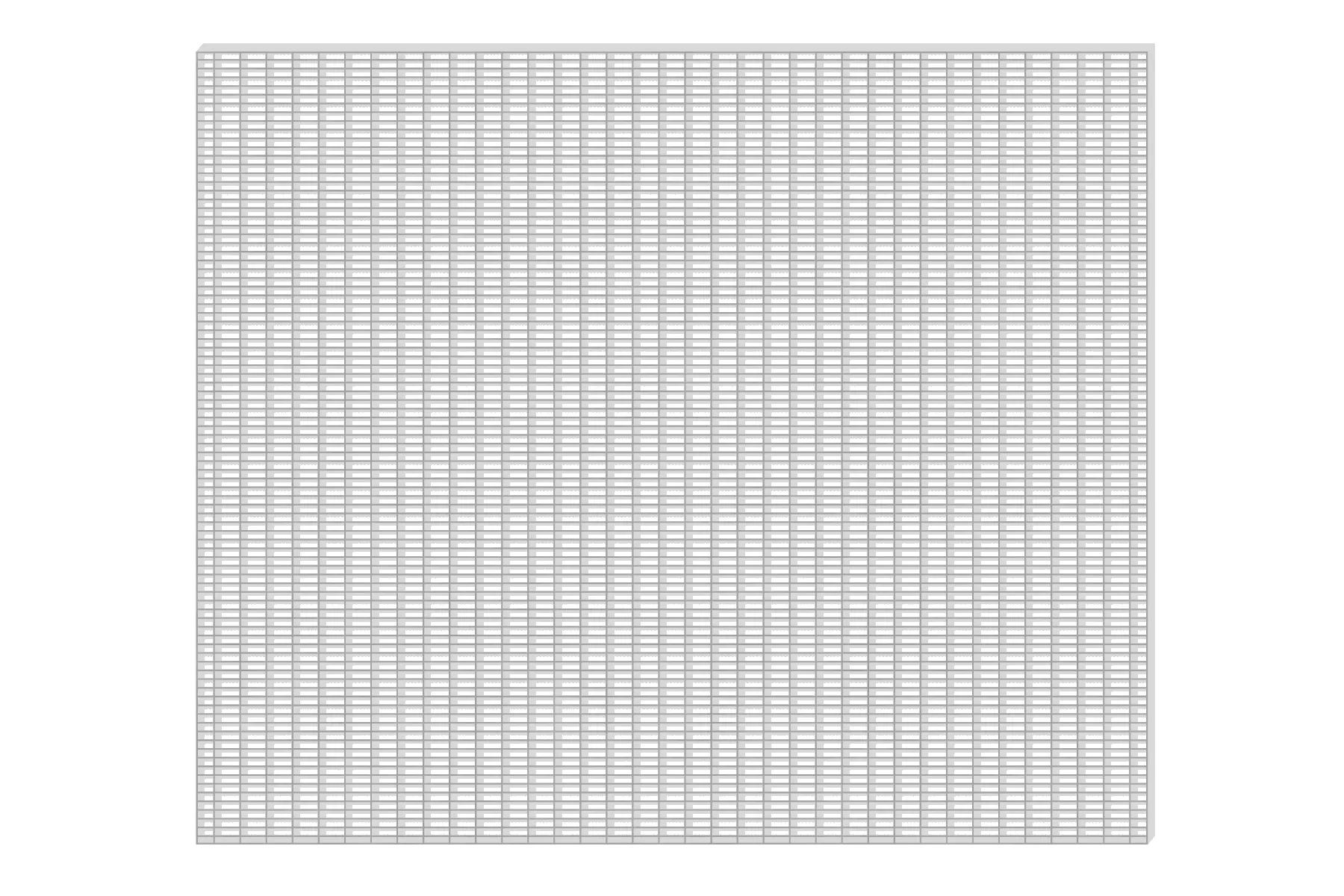 Прессованный решетчатый настил 1000х1200 мм, ячейка 33х11 мм, несущая полоса 30х2 мм