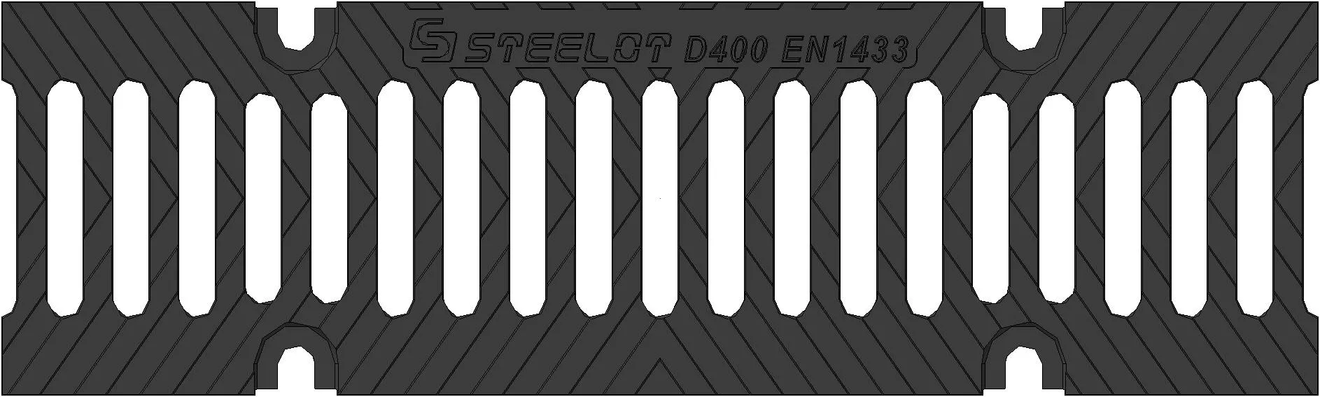 Решетка чугунная щелевая SteePro DN100, кл. D400