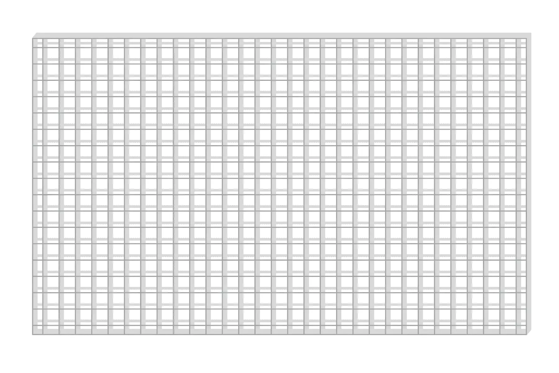 Прессованный решетчатый настил 600х1000 мм, ячейка 33х33 мм, несущая полоса 30х2 мм